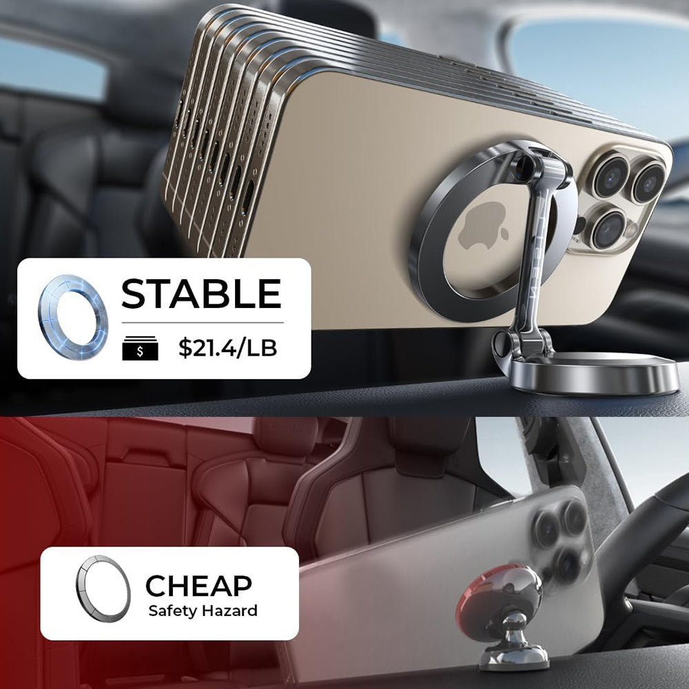 Магнитна стойка за кола Lisen, Универсална, Черна YL0224010003