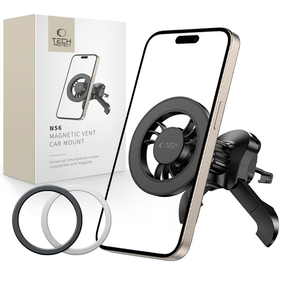 Магнитна стойка за кола Tech-Protect N56 Vent, Универсална, Черна