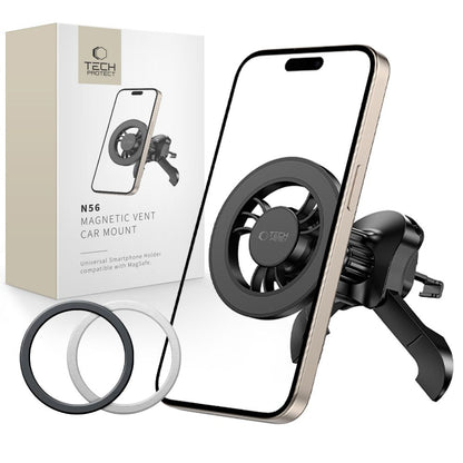 Магнитна стойка за кола Tech-Protect N56 Vent, Универсална, Черна