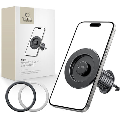 Магнитна стойка за автомобил Tech-Protect N58 Vent, Универсална, Черна