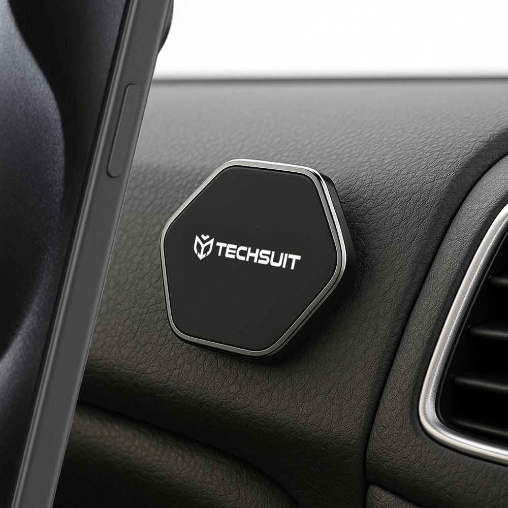 Магнитна стойка за кола Techsuit HOLD210-C, Универсална, Черна