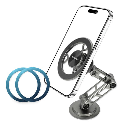 Магнитна стойка за автомобил Techsuit S14, Универсална, Сива