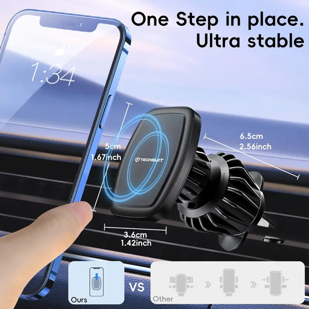 Techsuit S2 Magnetic Car Holder, Universal, Black