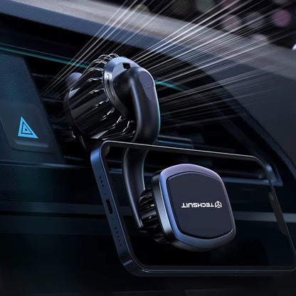 Магнитна стойка за кола Techsuit S3, Универсална, Черна