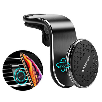 Магнитна стойка за автомобил Techsuit S8, Универсална, Сребриста