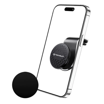 Магнитна стойка за автомобил Techsuit S8, Универсална, Сребриста