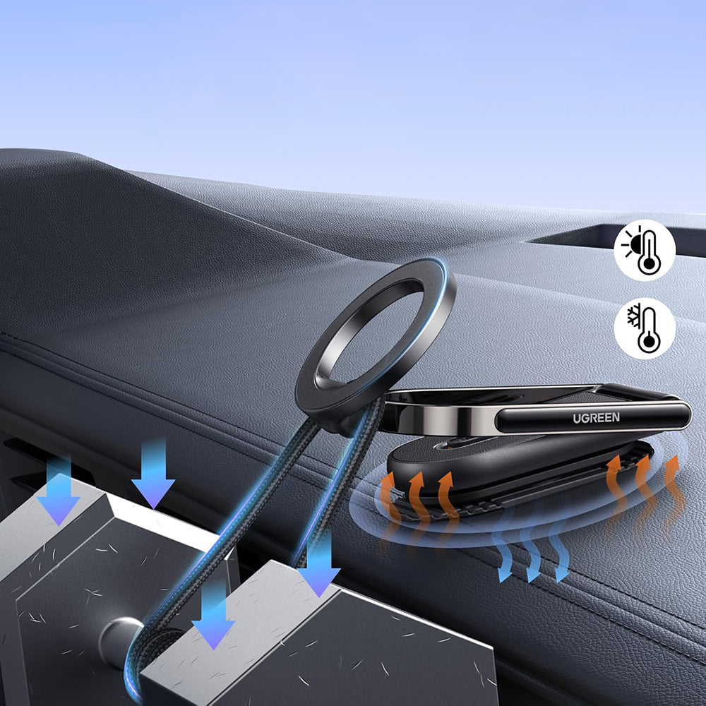 Магнитна стойка за кола UGREEN LP924 (65186), Универсална, Черна
