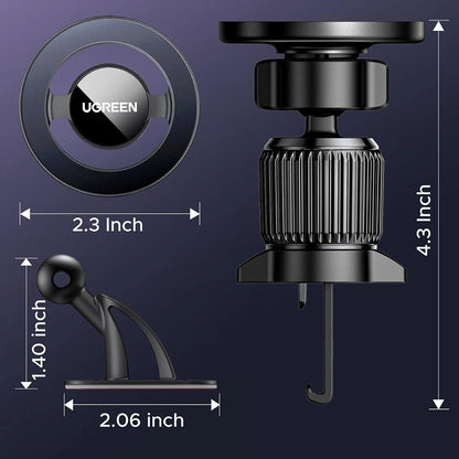 Магнитна стойка за кола UGREEN LP986 (85397), Универсална, Черна