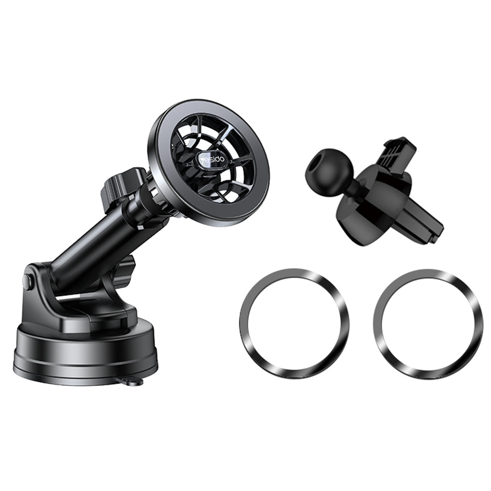 Магнитна стойка за автомобил Yesido C158, Универсална, Черна