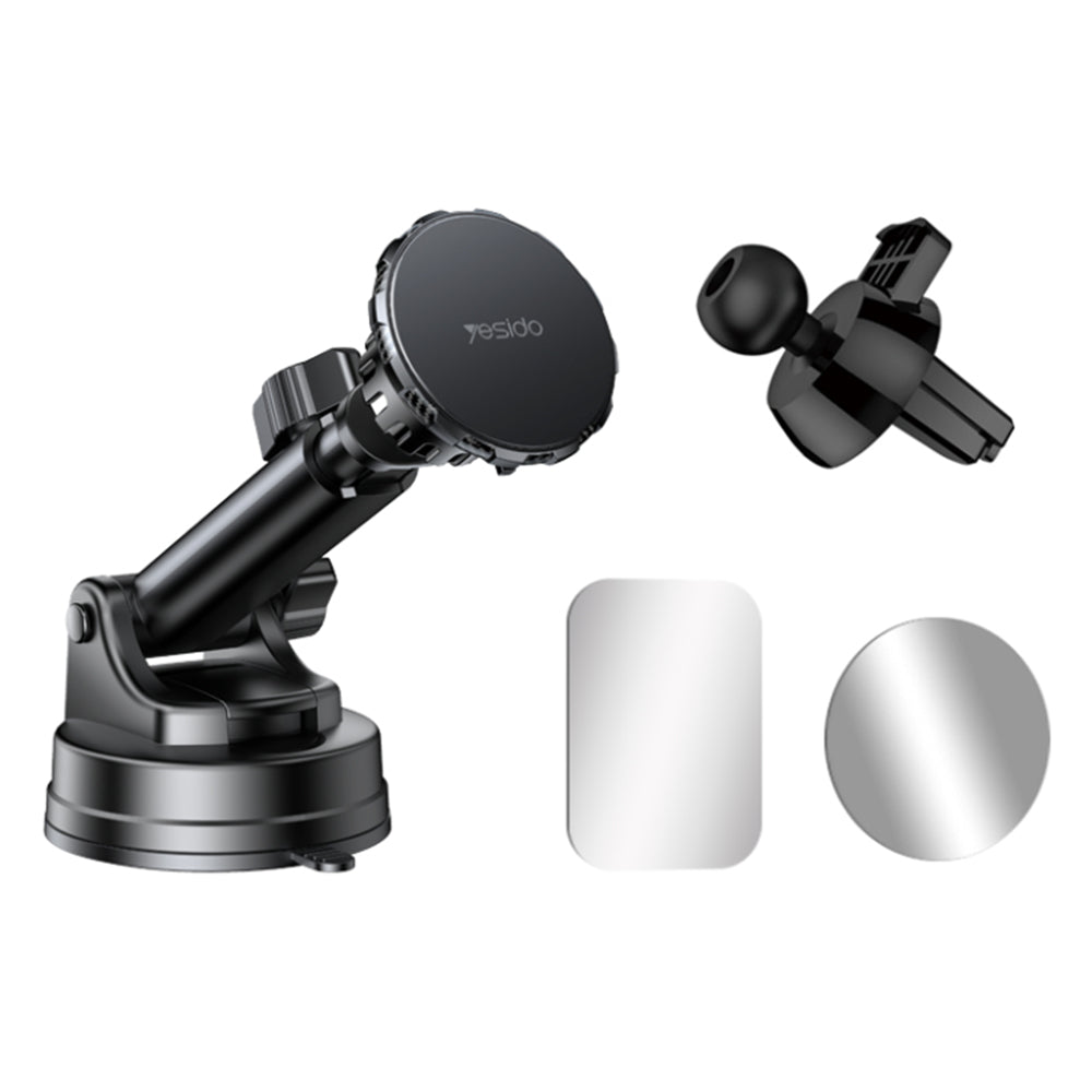Магнитна стойка за кола Yesido C160, Универсална, Черна