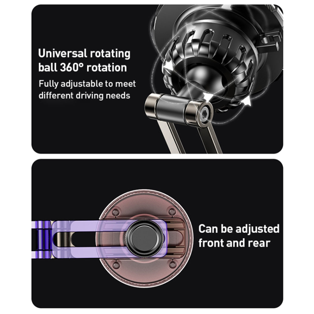 Магнитна стойка за автомобил Yesido C198, Универсална, Сива