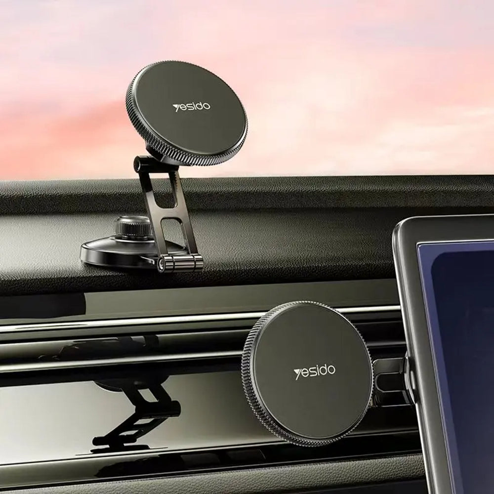 Магнитна стойка за автомобил Yesido C199, Универсална, Сива