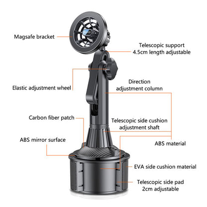 Магнитна стойка за кола Yesido C200, Универсална, Черна