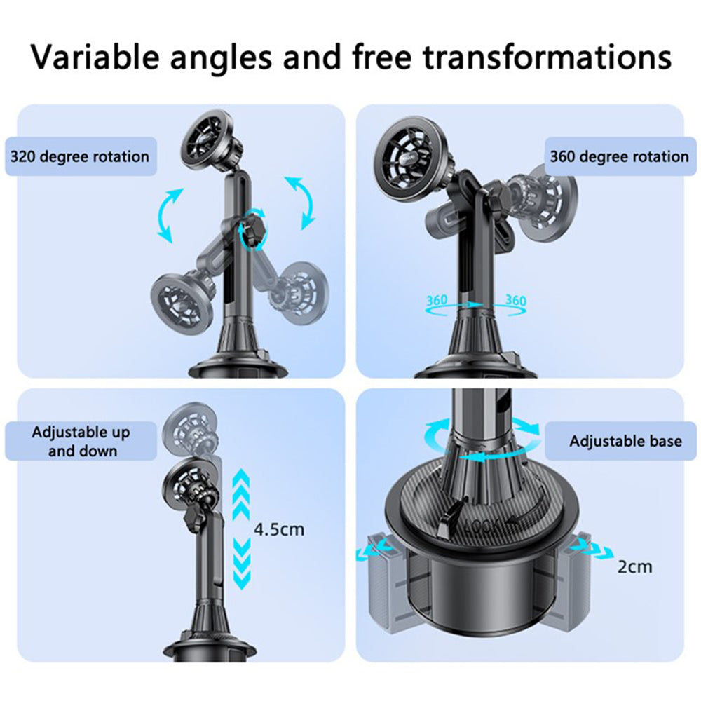 Магнитна стойка за кола Yesido C200, Универсална, Черна