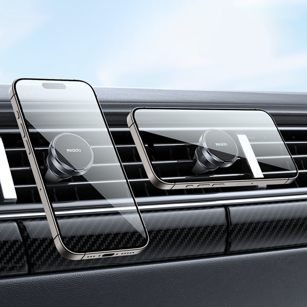 Магнитна стойка за кола Yesido C214, Универсална, Черна