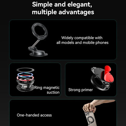 Магнитна стойка за кола Yesido C218, Универсална, Черна