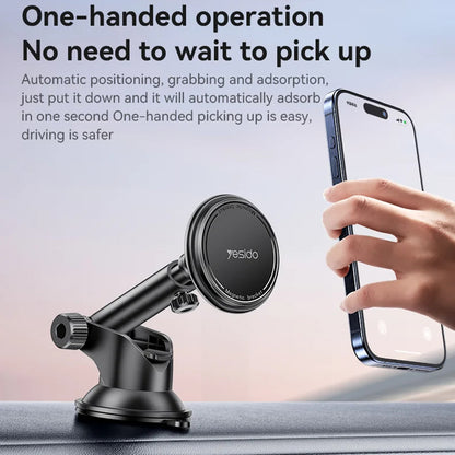 Магнитна стойка за кола Yesido C269, Универсална, Черна