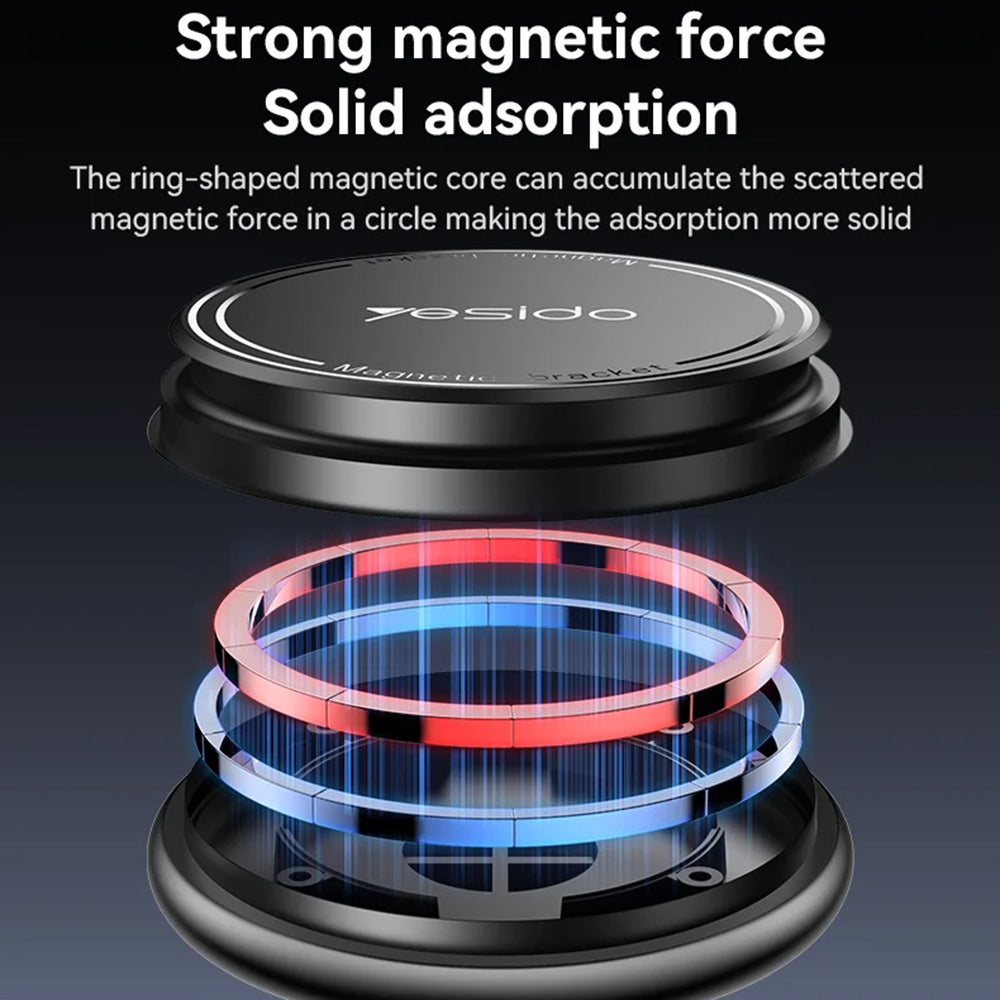 Магнитна стойка за кола Yesido C269, Универсална, Черна
