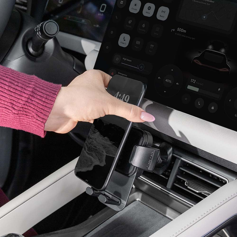 Proove Crystal Clamp Car Holder, 4.7inch - 6.9inch, Black CHCC00000001