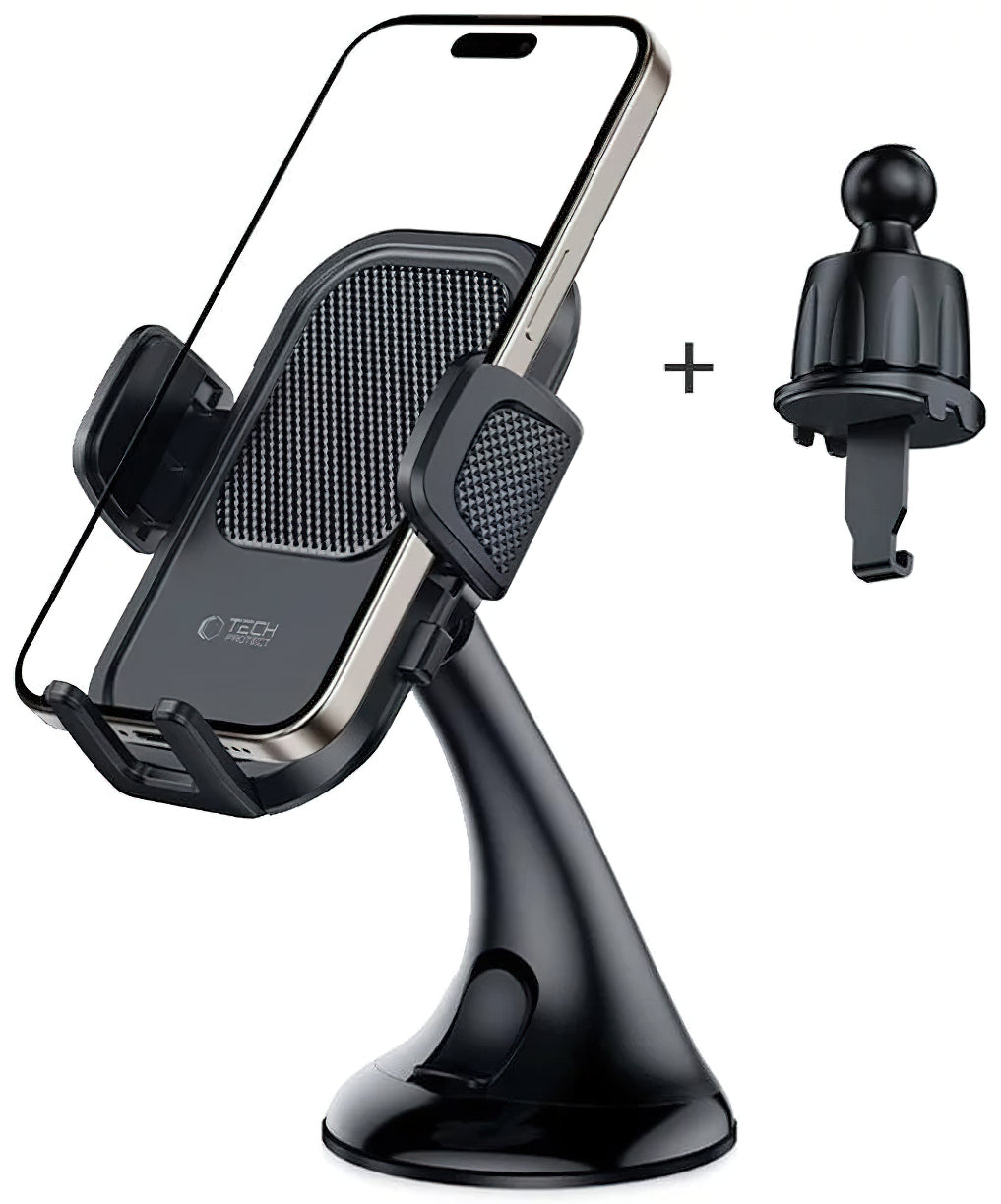 Автомобилна стойка Tech-Protect V8-3 2in1, Универсална, Черна