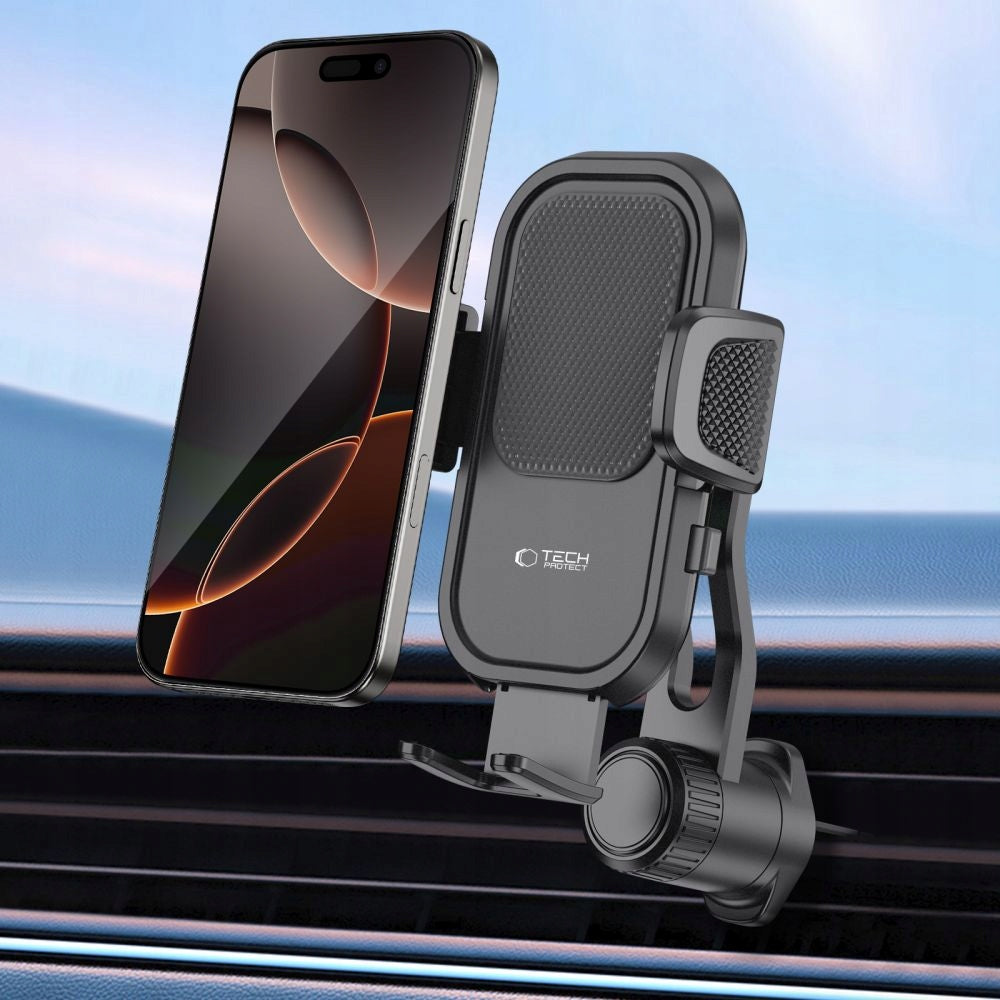 Автомобилен държач Tech-Protect V8 Rotary Vent, Универсален, Черен