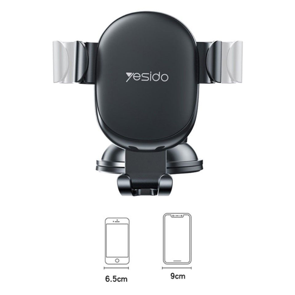 Автомобилна стойка Yesido C120, 4 инча - 6.5 инча, Черна