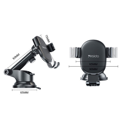 Автомобилна стойка Yesido C120, 4 инча - 6.5 инча, Черна