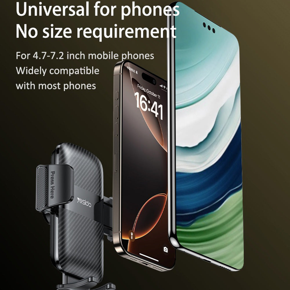 Yesido C274 Car Holder, 4.7inch - 7.2inch, Black