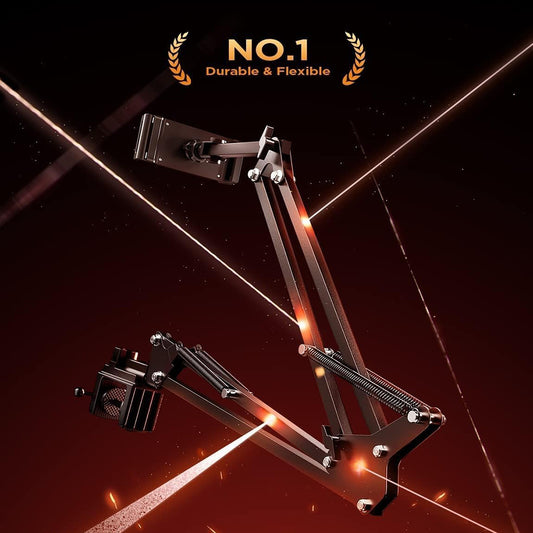 Стойка за бюро Lisen за телефон / таблет, 4.7 инча - 12.9 инча, черна YL0223060007