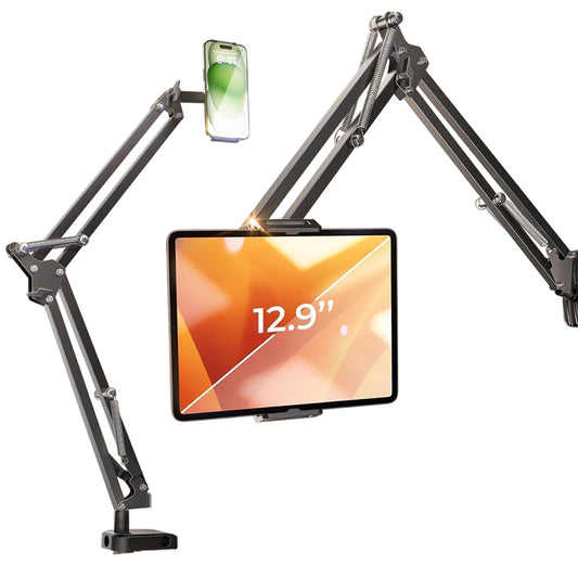 Стойка за бюро Lisen за телефон / таблет, 4.7 инча - 12.9 инча, черна YL0223060007