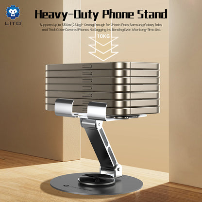 Lito LT-H01 Desk Stand, Universal, Grey