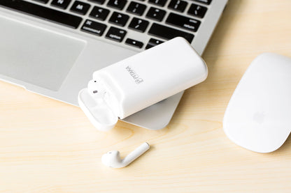 Pitaka Air Pal Essential Безжична външна батерия за Apple Airpods Gen 1 / Gen 2, 1200mAh, 5W, бяла AP1002