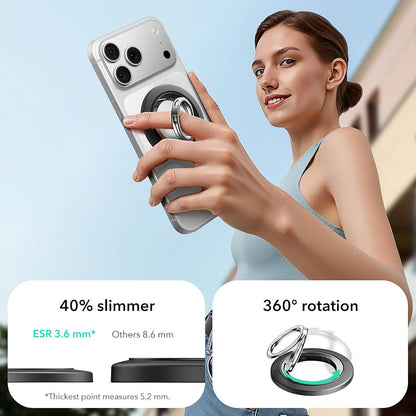 Подложка за пръстен ESR HaloLock, Универсална, Черна