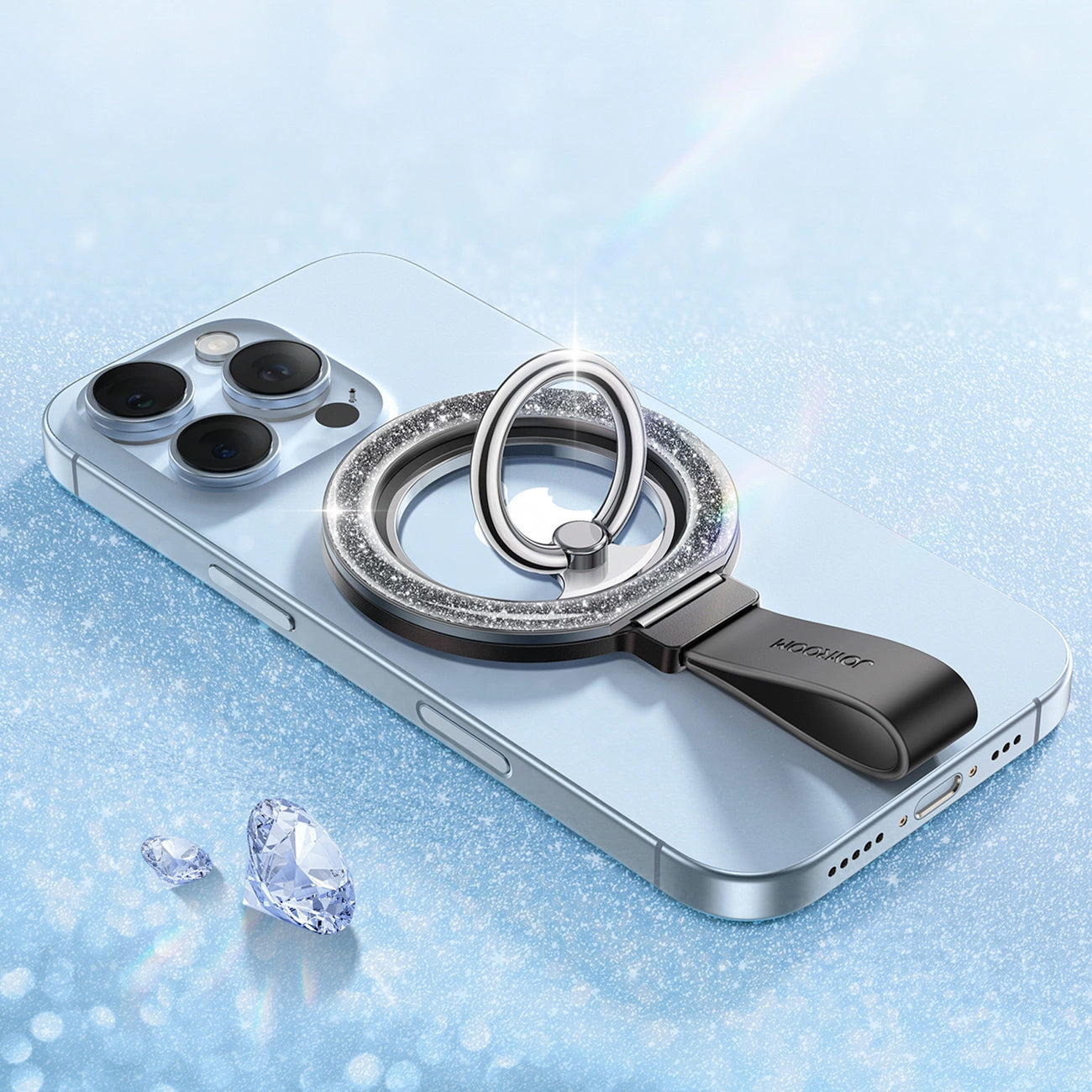 Подложка за пръстен Joyroom JR-ZS425 Glitter, Универсална, Черна