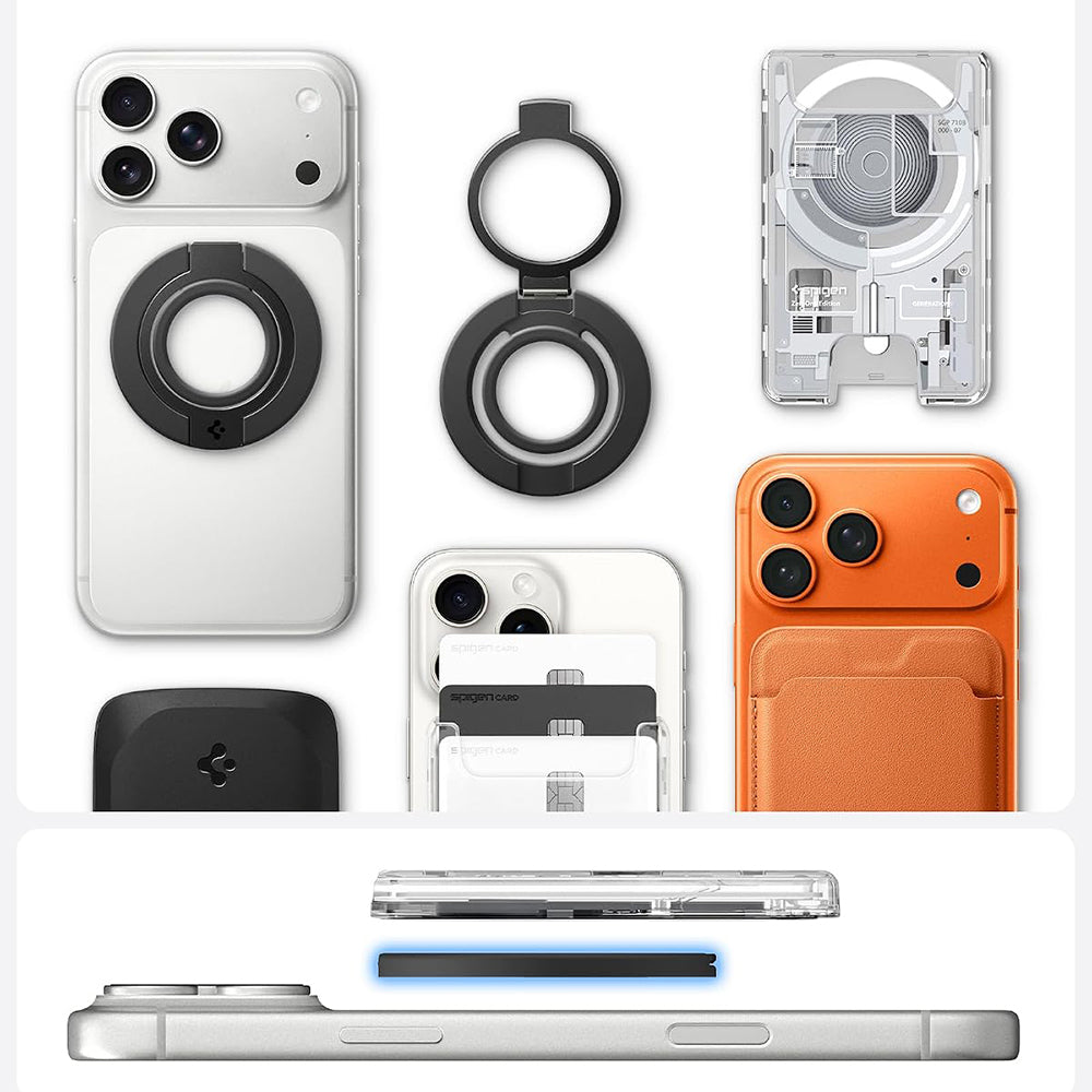 Държач пръстен Spigen Dual Pop Mag S, универсален, сив AMP11736