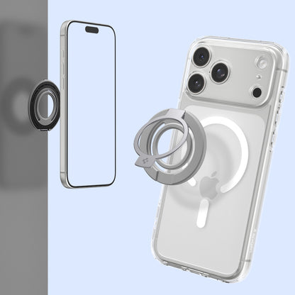 Държач пръстен Spigen Dual Pop Mag S, универсален, сив AMP11736