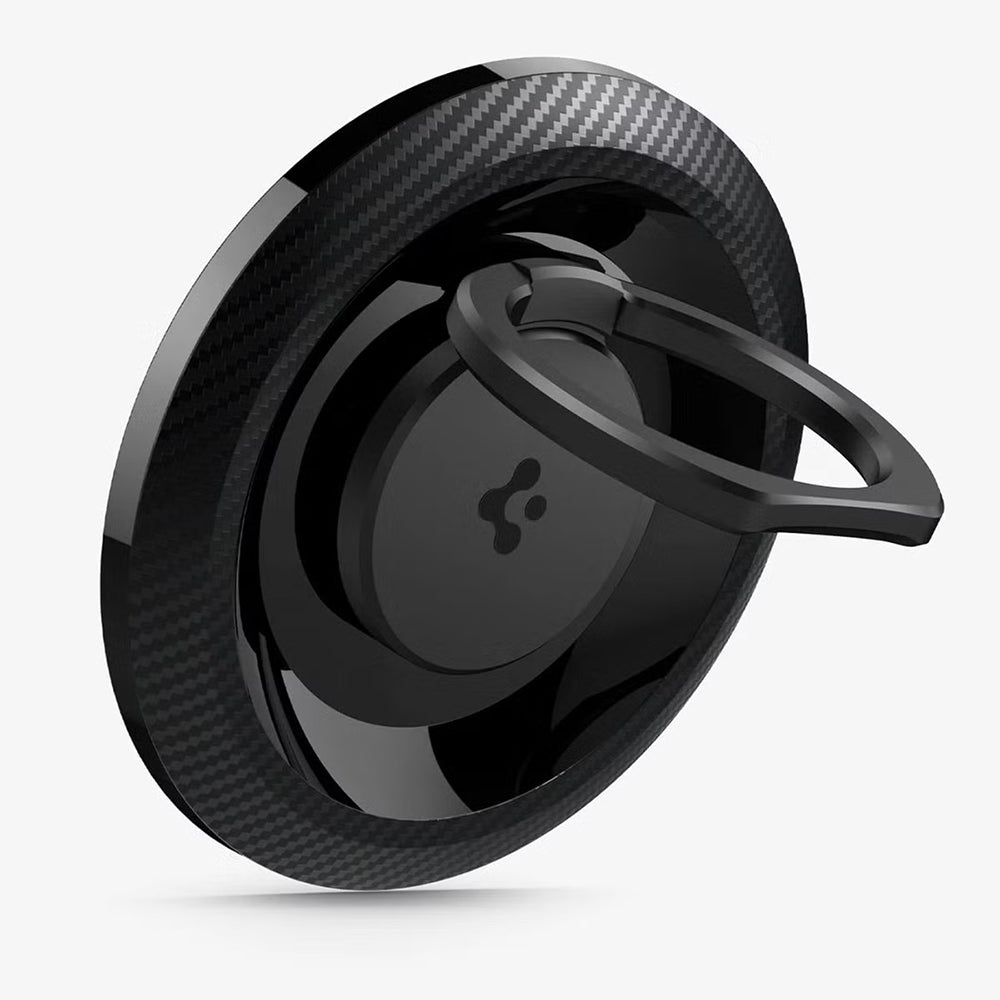 Стойка пръстен Spigen O-Mag OM100 Carbon, универсална, черна AMP05505