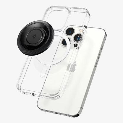 Стойка пръстен Spigen O-Mag OM100 Carbon, универсална, черна AMP05505