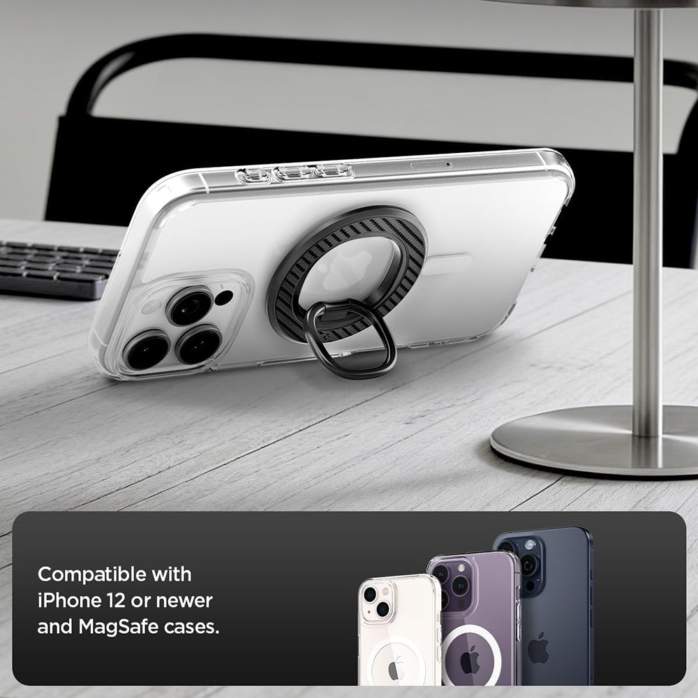 Пръстенна стойка Spigen O-Mag OM106, универсална, черна AMP09334
