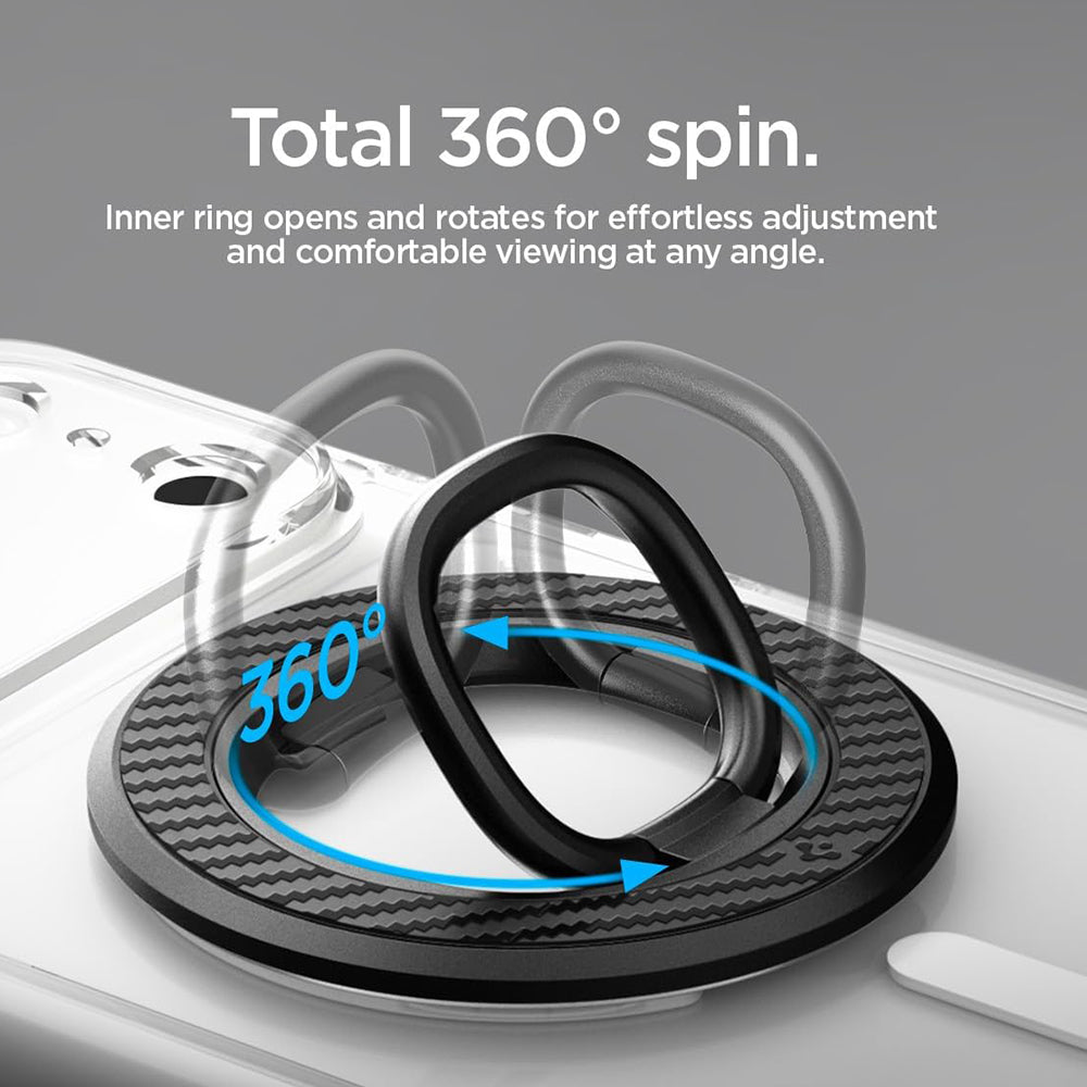 Пръстенна стойка Spigen O-Mag OM106, универсална, черна AMP09334