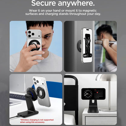Пръстенна стойка Spigen O-Mag OM106, универсална, черна AMP09334