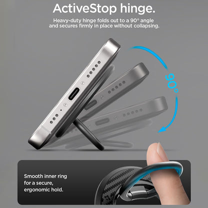 Пръстенна стойка Spigen O-Mag OM106, универсална, черна AMP09334