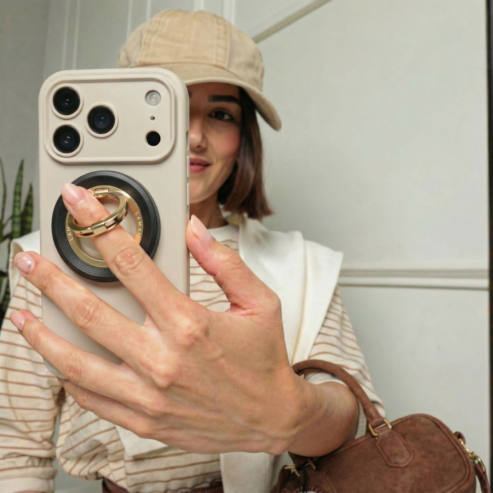 Tech-Protect MMR700 Lamano Ring Holder, Universal, Black Gold