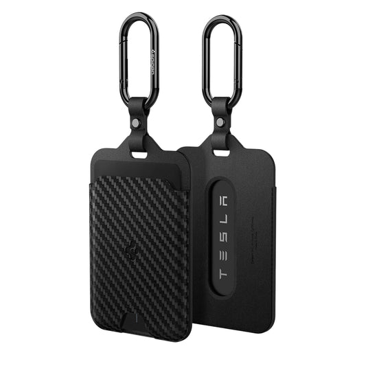 Държач Spigen за платежни карти и ключ-карта Tesla, комплект от 2 броя, черен ACP08794