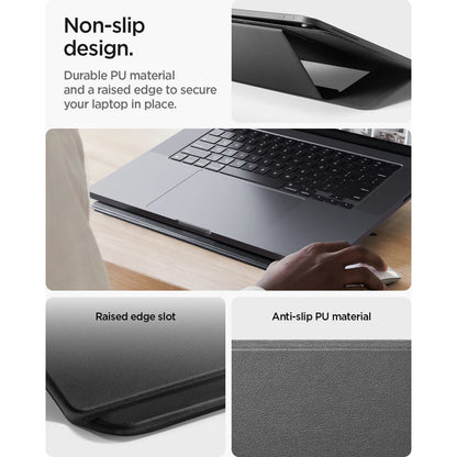 Стойка Spigen Slim Fold LD201-S7 за лаптоп до 14 инча, черна AMP11116