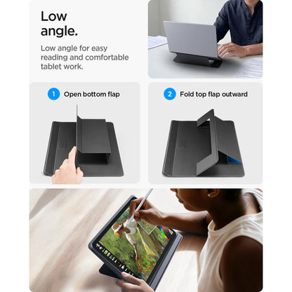 Стойка Spigen Slim Fold LD201-S7 за лаптоп до 14 инча, черна AMP11116