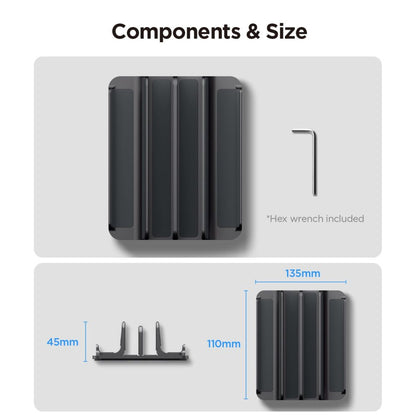 Вертикална стойка Spigen LD208S4 Two за лаптоп с дебелина 14mm - 27mm, Сивa