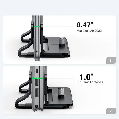 Вертикална стойка UGREEN LP258 (25706) за лаптоп с дебелина 12mm - 26mm, Черна