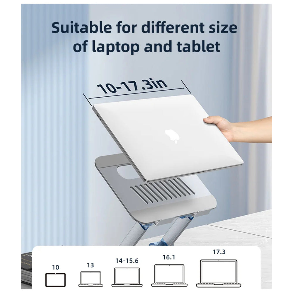 Стойка Yesido LP06 за лаптоп 10 инча - 17.3 инча, Сребрист