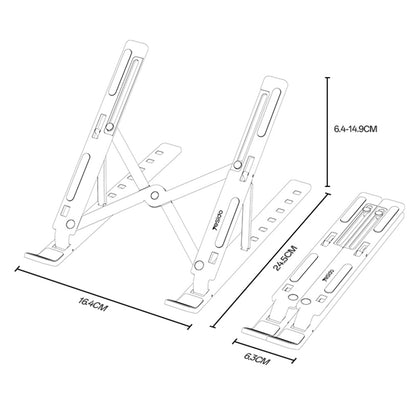 Стойка Yesido LP07 за лаптопи 13 инча - 20 инча, Сребриста
